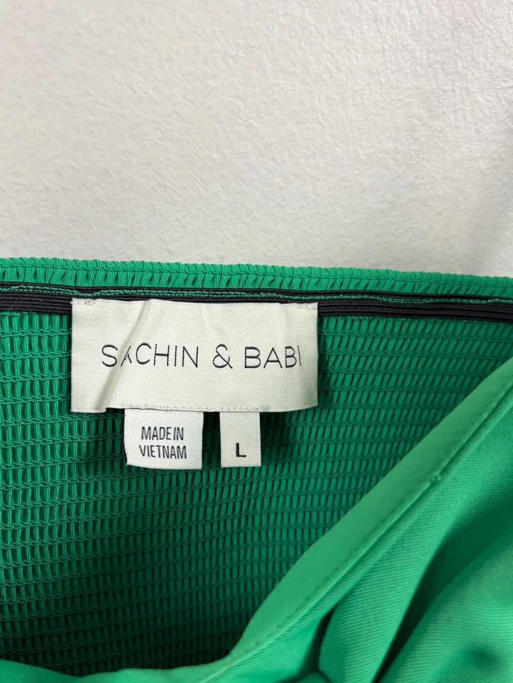 Sachin & Babi Sloane Double Bow Mini Dress Green Large